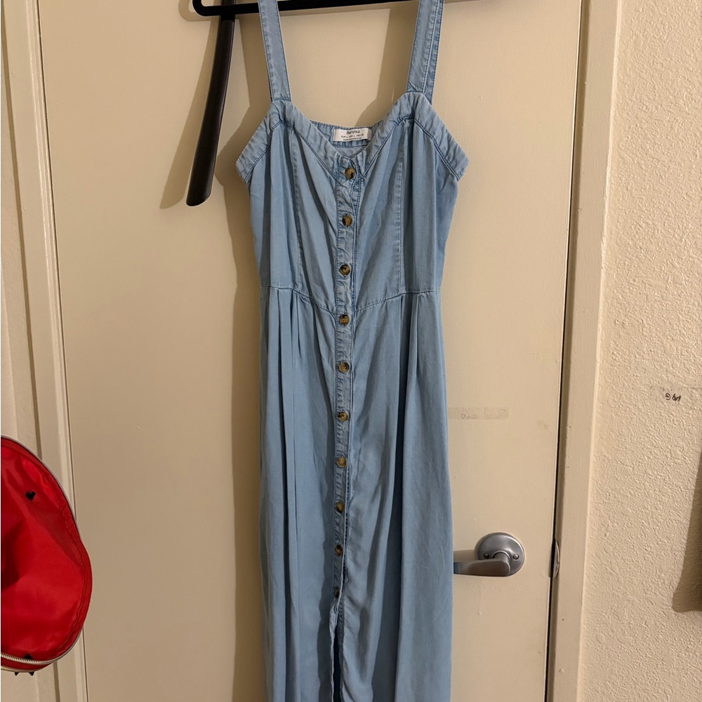 Bershka Sky Blue Button-Up Top